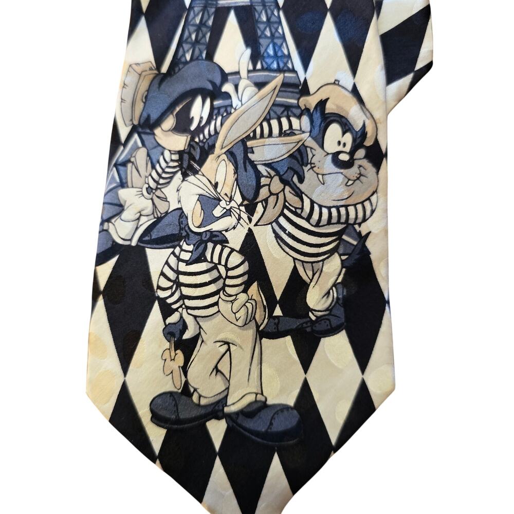 Warner Bros. paris 100% silk tie